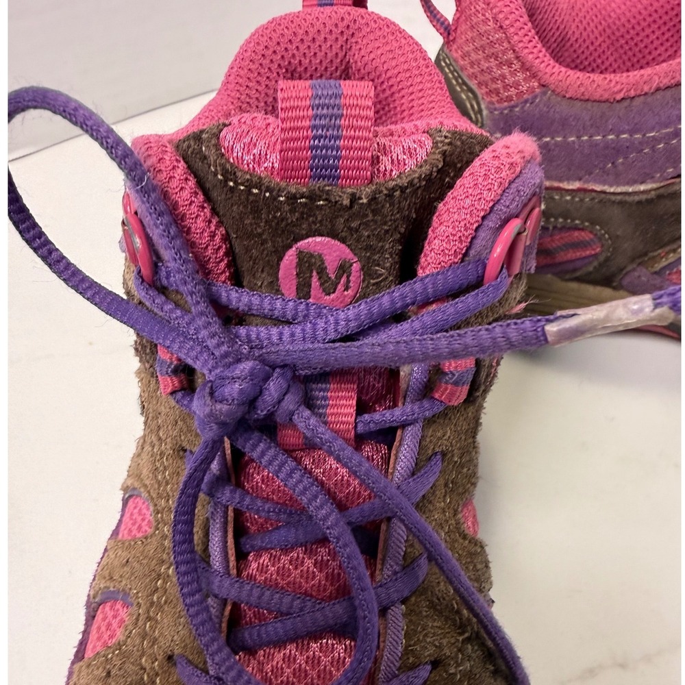 Merrell Kids M-Select DRY Waterproof Hiking Boots Brown Pink Purple MC51952 12.5 - Picture 8 of 8